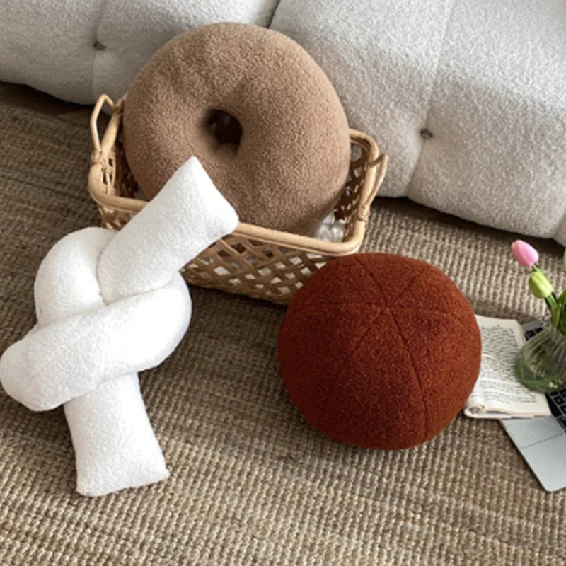 Nordic Bouclé Abstrakt Putefor – Minimalistisk Plysjpute | Skanto