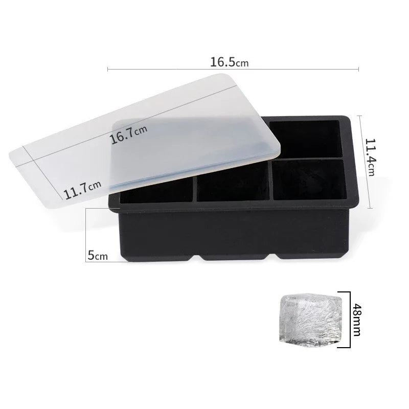 Norvo | FrostForm Stor isbitformer laget av silikon | BPA-fri og fleksibel | For XXL isbiter, cocktailer og kjøkken | Enkel å rengjøre