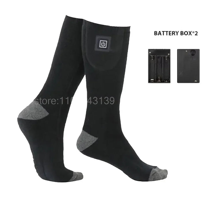 Skanto | HeatWear Oppladbare Sokker med Batteriboks | Elektriske Varme Sokker for Kvinne & Mann | Varme Sokker for Skiing, Vandring & Utendørs