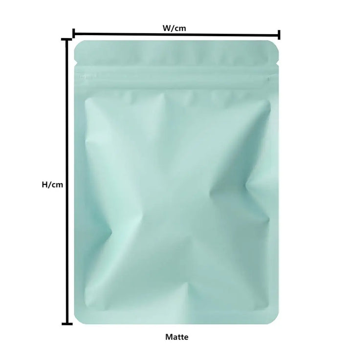 Skanto | 100PCS Dobbeltsidige Frosted Mylar Poser - Flat Bunn, Vanntett, Varmeforseglede Aluminiumsfolie Glidelåsposer