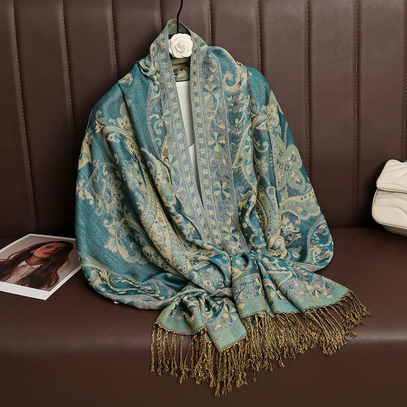 Skanto | Élégancea | Dame skjerf | Cashmere følelse | 70 × 190 cm | Luksus trykk & varm