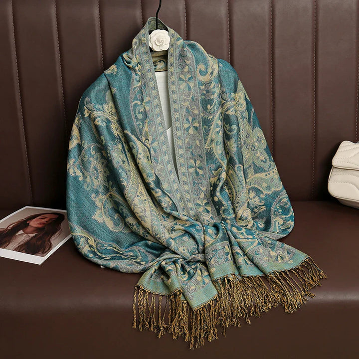 Skanto | Élégancea | Dame skjerf | Cashmere følelse | 70 × 190 cm | Luksus trykk & varm