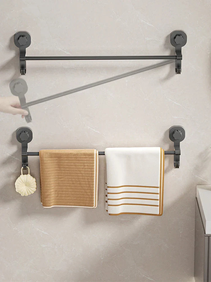 MagnaGrip Power Suction Cup Håndkleholder – Svart selvklebende håndkleholder uten boring Skanto