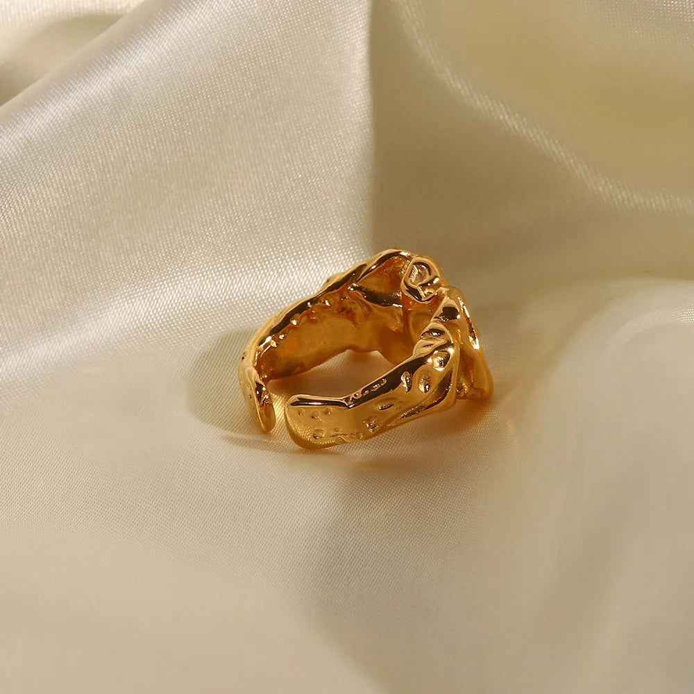 Skanto | Justerbar Teksturert Lava Ring