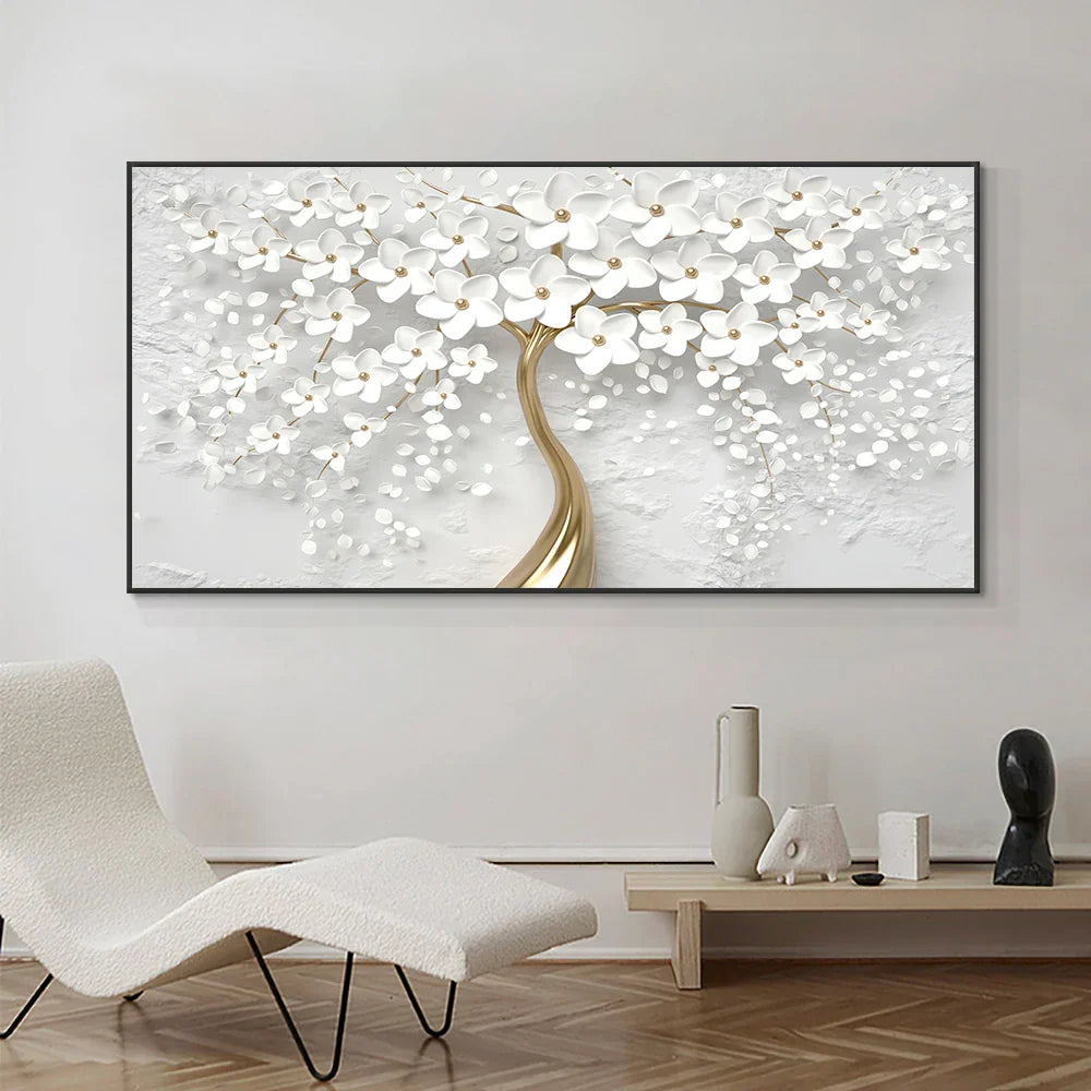 Abstract Floral Large Flower Petal Wood Wall Art Fine Art Canvas Prints Picture For Living Room Bedroom Lounge Art Decor | Skanto