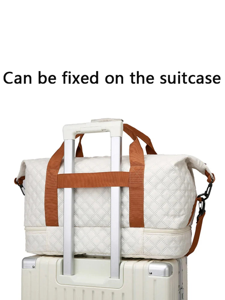 Norvo | Travessia Reiseduffel med Skofor<|vq_635|>Compartment | Stor Kapasitet & Argyle Design | Nylon Weekendbag for Sport, Korte Turer & Hverdagsbruk