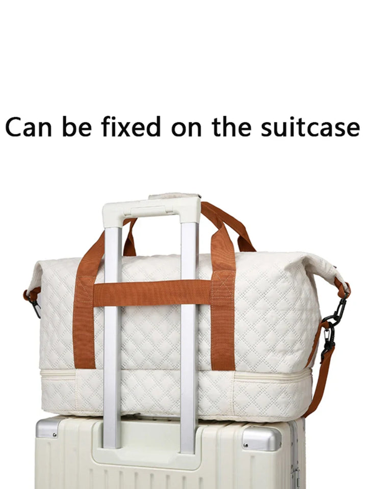 Skanto | Travessia Reiseduffel med Skofor<|vq_635|>Compartment | Stor Kapasitet & Argyle Design | Nylon Weekendbag for Sport, Korte Turer & Hverdagsbruk