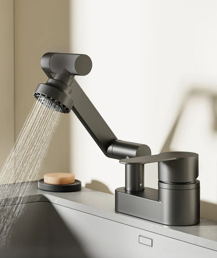 Aqua Twist Duo-Flex Servantbatteri – 360° svingende to-hulls blandebatteri for varmt og kaldt vann Skanto