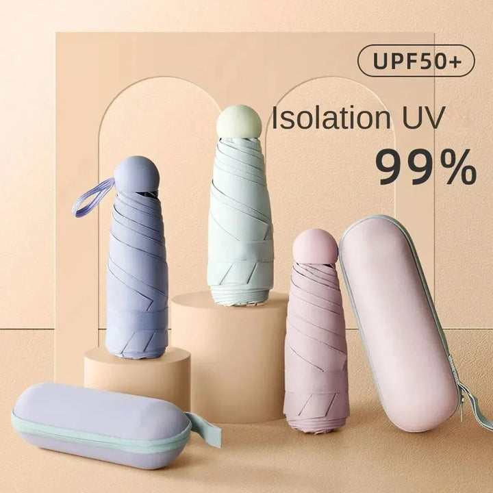 Mini solskjerm regnvær beskyttelse minimal paraply | Skanto
