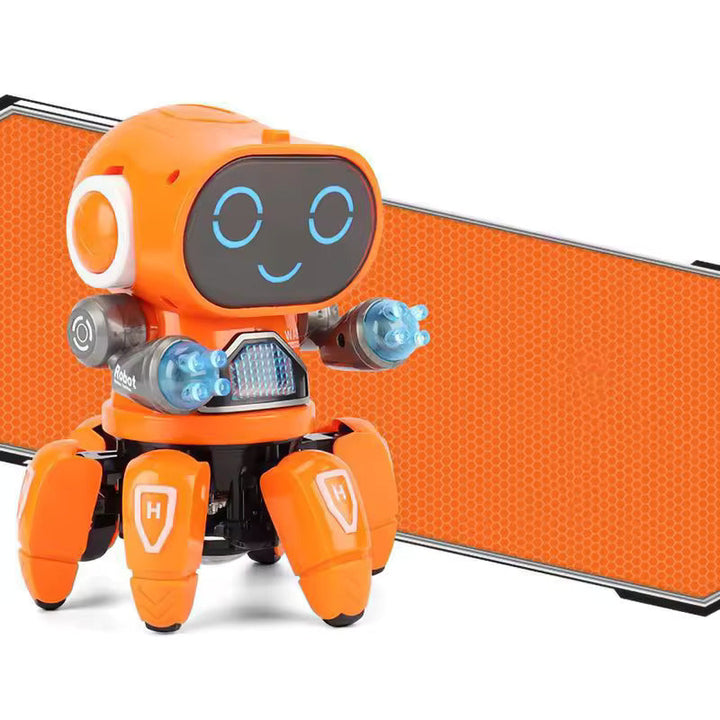 RoboGroove – Interaktiv syngende og dansende robot med fargerike LED-lamper Skanto