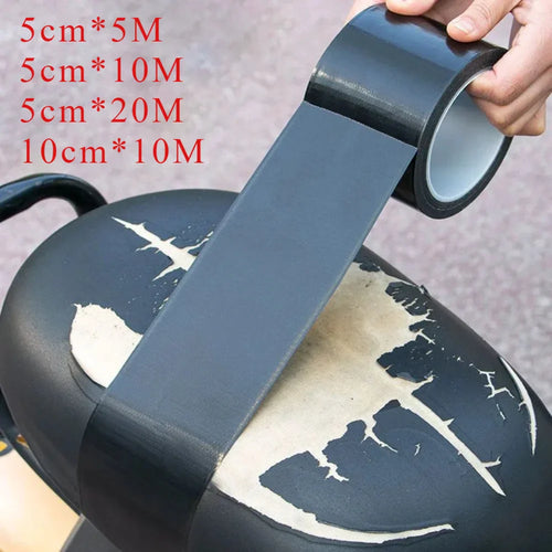 Skanto | LederFixx Selvheftende Ledereparasjonsbånd | PU-materiale | Vanntett & Kan kuttes | 5 cm × 5/10/20 m & 10 cm × 10 m | Svart