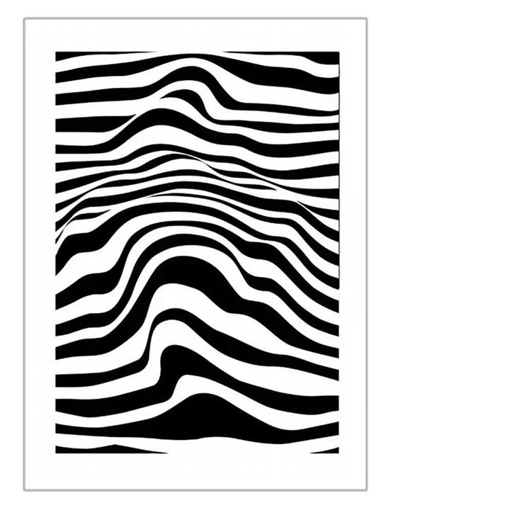 Svart Hvit Zebra Plakat Veggkunst Fint Kunst Lærredstrykk Abstrakte Konturlinjer Minimalistiske Bilder For Stuen Modern Kontorinnredning | Skanto