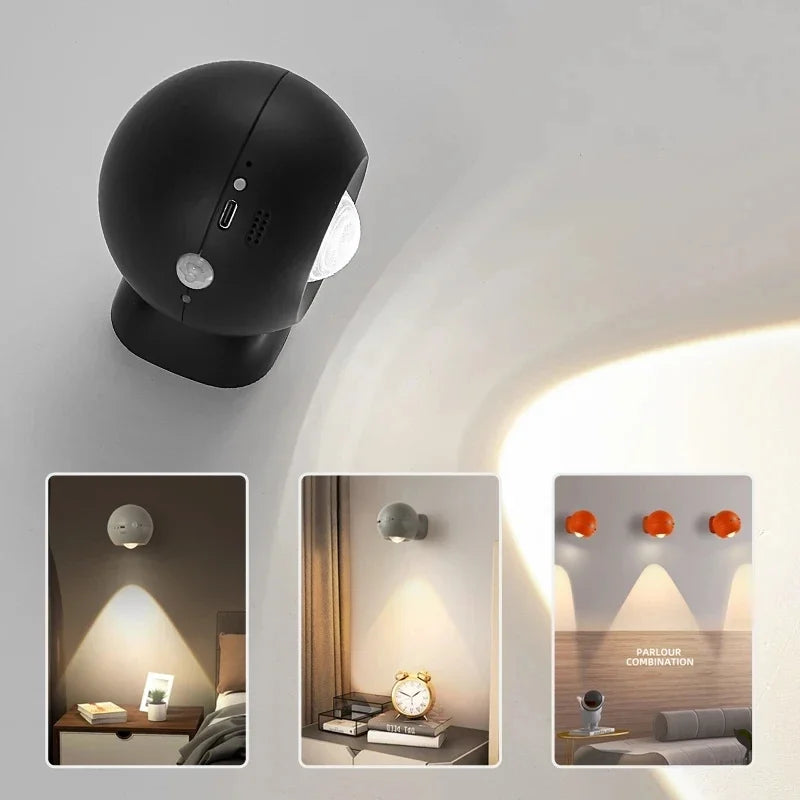 Skanto | Roterende Mini Magnetisk Oppladbar Vegglampe