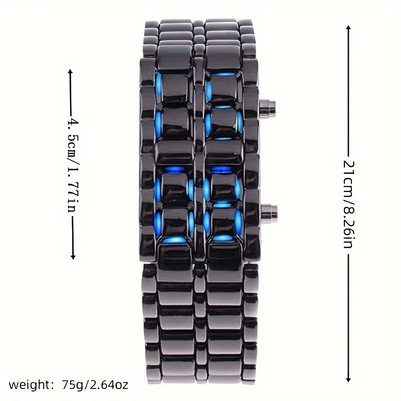 Skanto | LED Lava Digital Unik Flow Klok