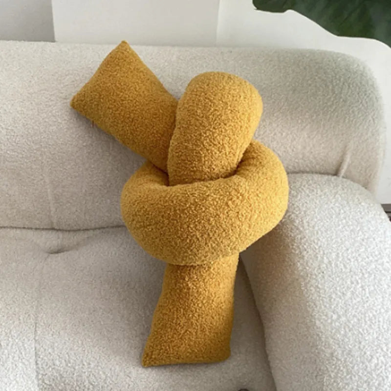 Nordic Bouclé Abstrakt Putefor – Minimalistisk Plysjpute | Skanto