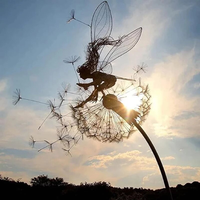 Skanto | Fairy Garden Sculpture | Detailed Metal Decor for Outdoors