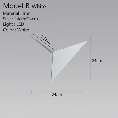 TriGlow Light - Modern LED Vegglampe 3W Skanto