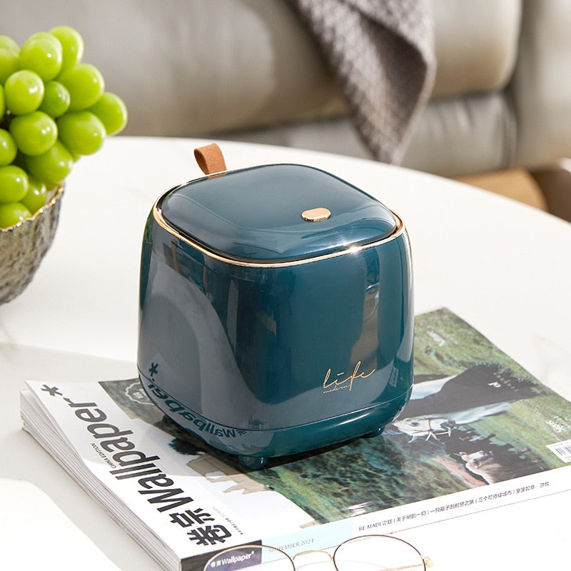 LuxeBin - Elegant Bord Søppelkurv for Ditt Rom Skanto