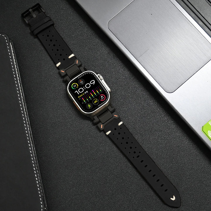 Skanto | Ekte lær Apple Watch-bånd – Stilig og slitesterk klokkerem for din Apple Watch