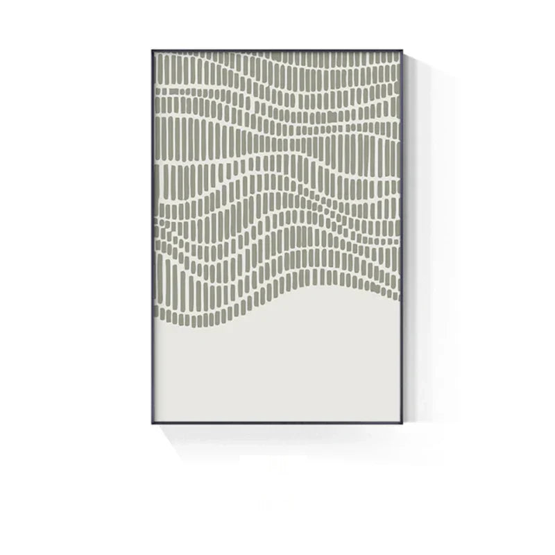 Abstract Green Geometric Line Art Wall Art Fine Art Canvas Prints Pictures for Modern Apartment Living Room Home Office Art Decor | Skanto