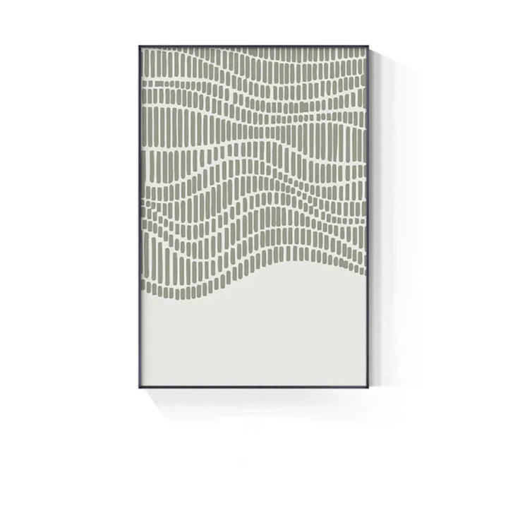 Abstract Green Geometric Line Art Wall Art Fine Art Canvas Prints Pictures for Modern Apartment Living Room Home Office Art Decor | Skanto