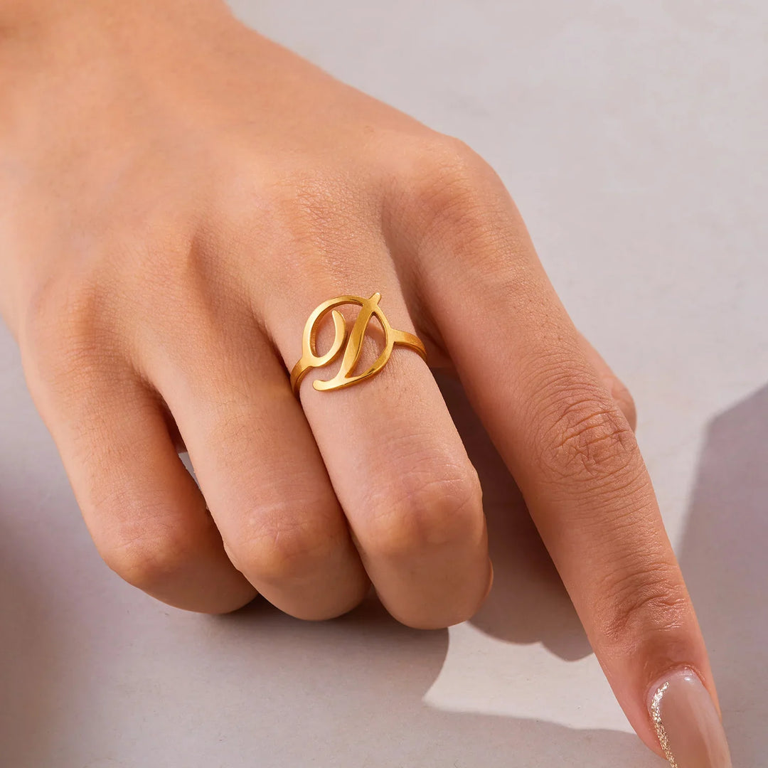 Skanto | Justerbar Kursiv Skrivebokstav Ring