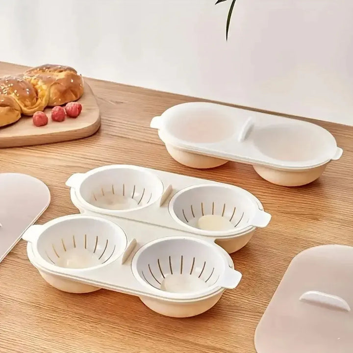 Skanto | Dobbel Space Holdbar Mikrobølgeovn Egg Maker