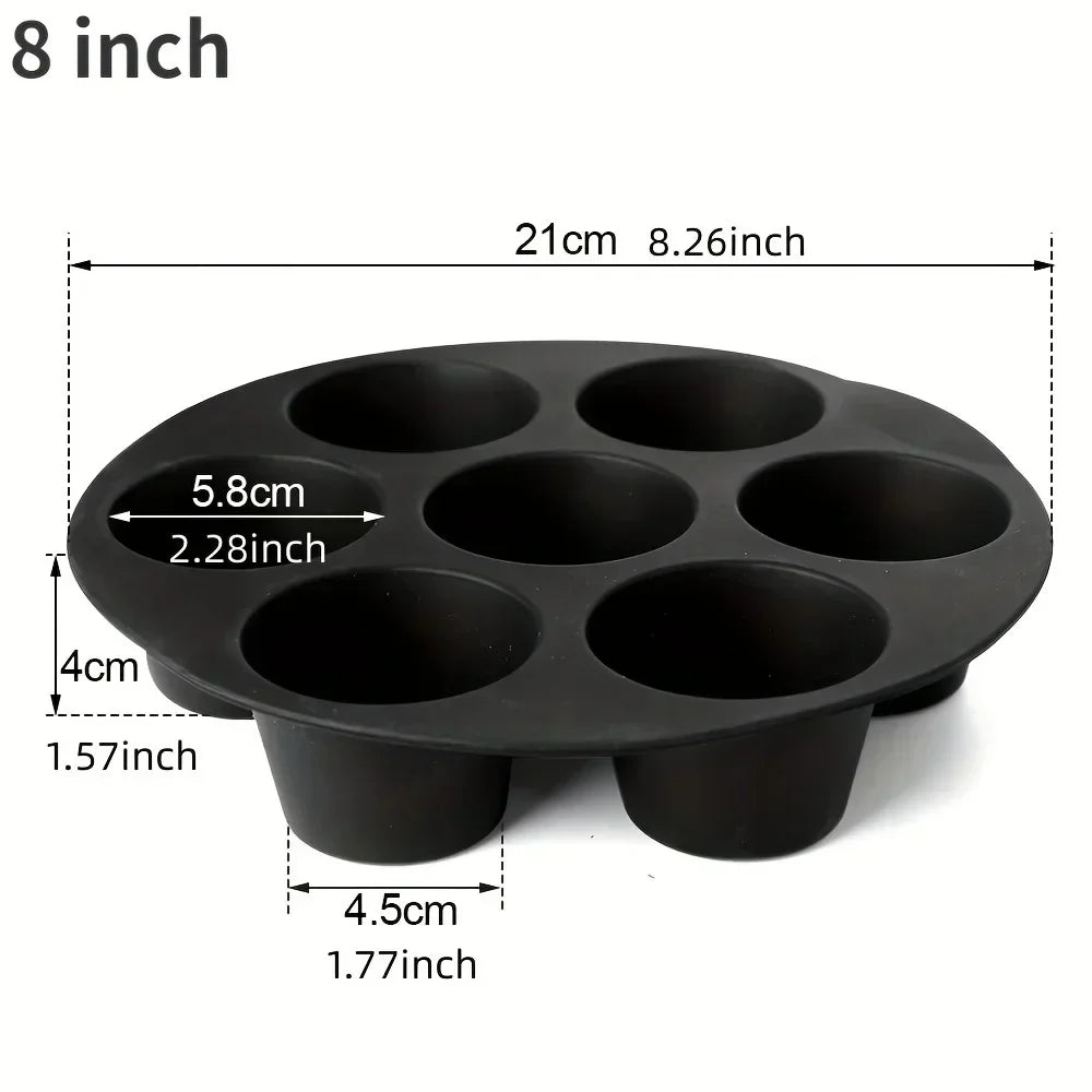 Skanto | Silikon Muffinform for Air Fryer – Non-stick & Fleksibel for Muffins, Cupcakes & Snacks