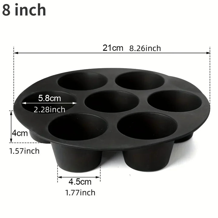Skanto | Silikon Muffinform for Air Fryer – Non-stick & Fleksibel for Muffins, Cupcakes & Snacks