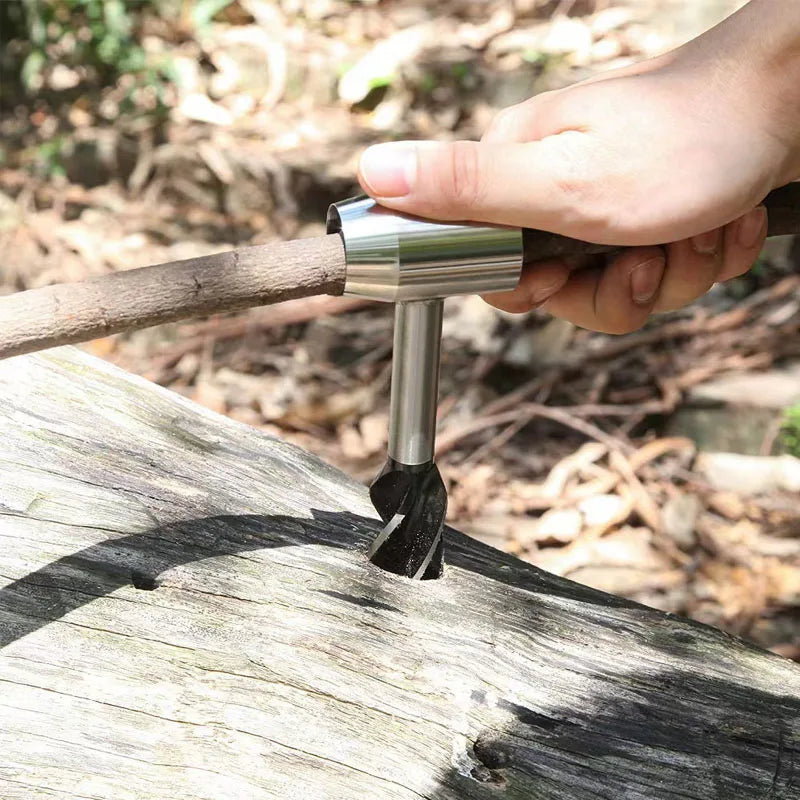Skanto | Bushcraft Håndbor FerroDrill | Utendørs overlevelsesverktøy | Robust karbonstål | 16,5 cm