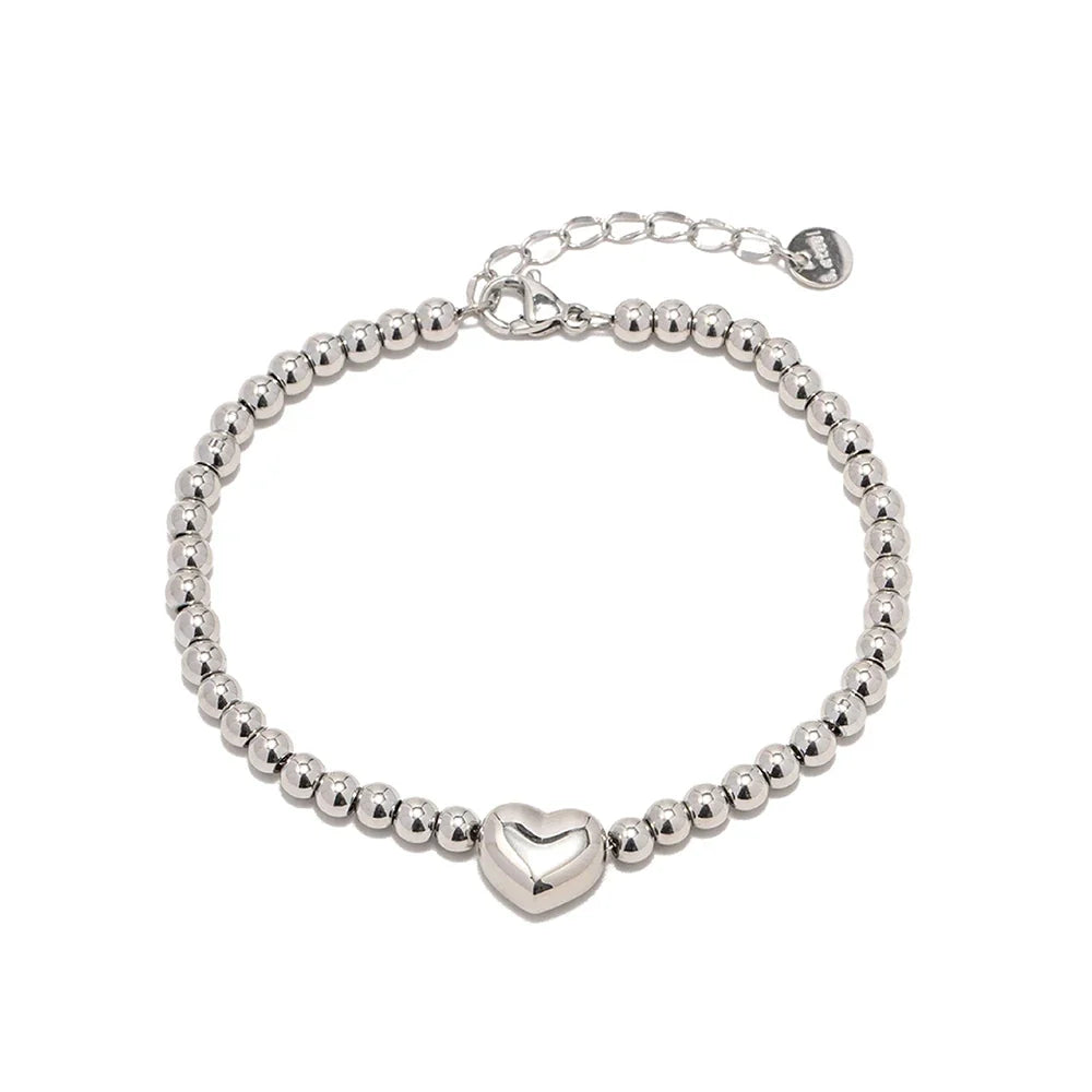 Skanto | 18k Klassisk Beaded Hjerte Armbånd