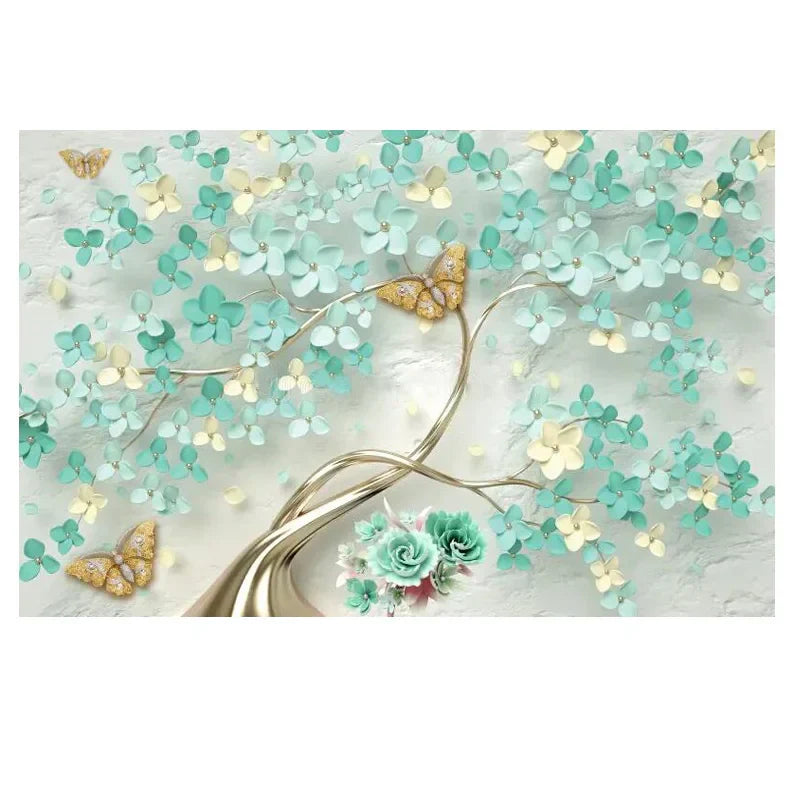 Abstract Floral Large Flower Petal Wood Wall Art Fine Art Canvas Prints Picture For Living Room Bedroom Lounge Art Decor | Skanto
