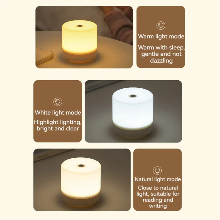 Skanto | Kreativ USB Nattbordlampe - Touch-Dimming LED Nattlys for Soverom & Studenthybel