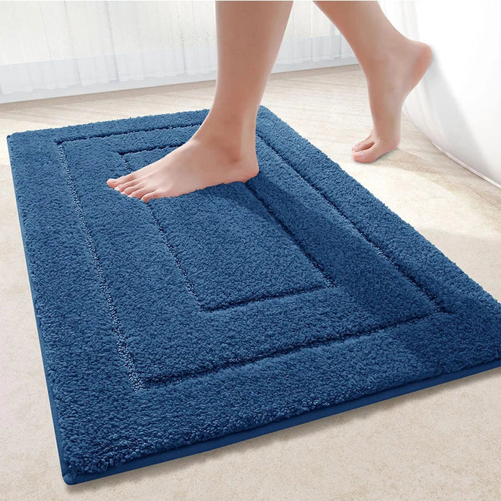 Baderomsmatte Mikrofiber Anti-Sklipp – Dobbeltlag Badmatte | Svært Absorberende & Myk | Komfort Dørmatte | Skanto