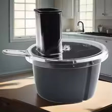 Norvo | MixProTec Multifunksjonelt Tilbehørsett for Thermomix TM5/TM6 | Skjæredisk, Beholder & Lokk | Tåler oppvaskmaskin & Mattrygt