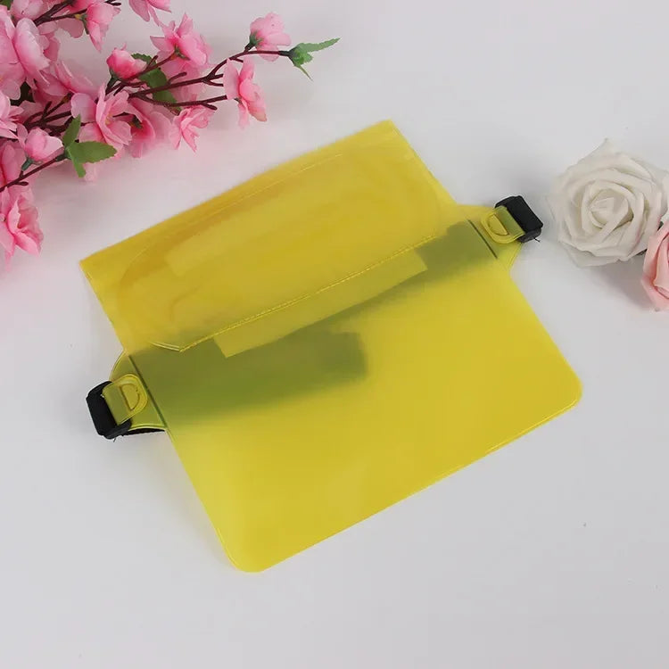 Norvo | Vanntett Hofteveske AquaSafeX | 3-felts Tetting | Gjennomsiktig Tørrveske for Smartphone & Verdisaker | Justerbar Stropp