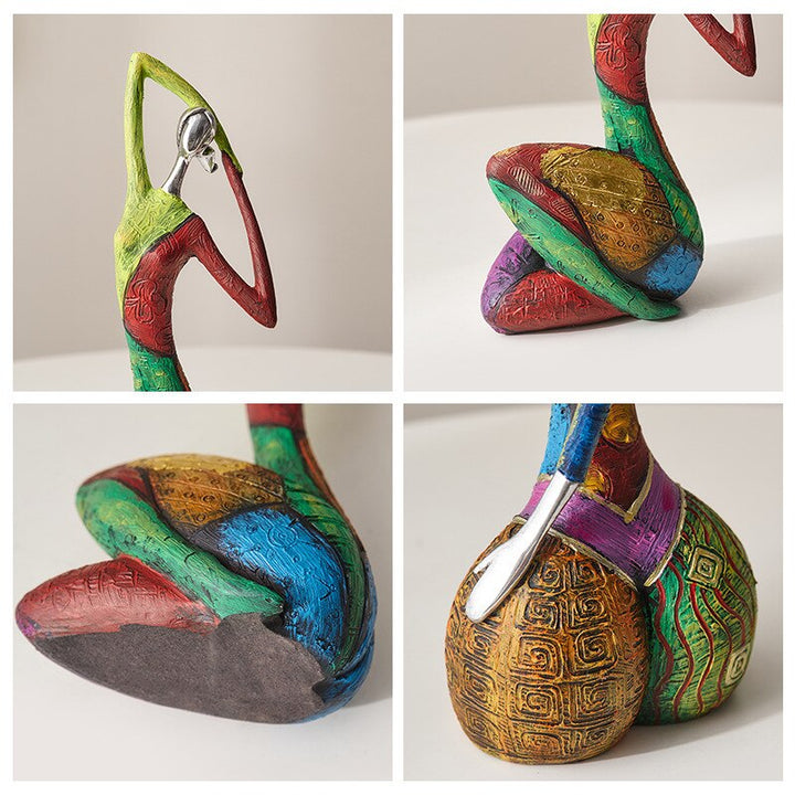 Skanto | Ins Abstrakt Kunst Kvinne Skulptur Figurer For Interiør Harpiks Statuett Farge Moderne Hjem Decor Dekorative Figurer Gaver