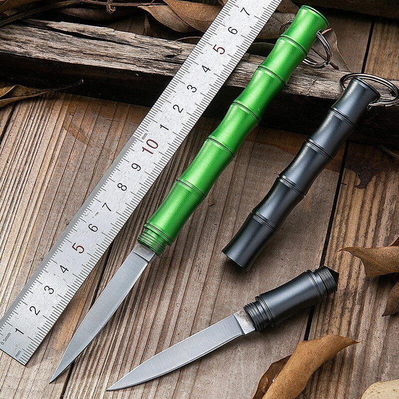 Bamboo Bærbar Selvdiffsjons Camping Kniv | Skanto