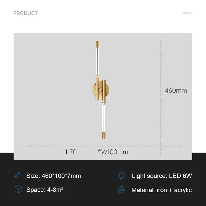 ModernLux Vegglampe – Luksuriøs LED Vegglampe for Hjemmet Skanto