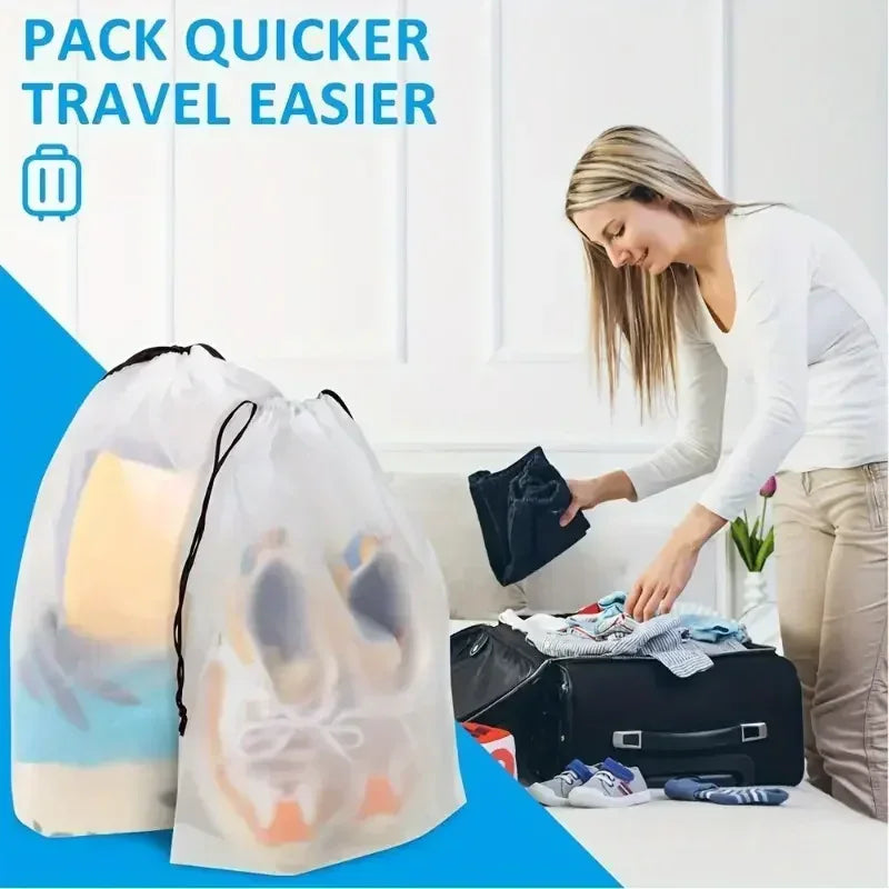 Skanto | ReiseBuddy Skopose Sett | Vanntett & Gjennomsiktig | 10 Pakke | Plassbesparende & Allsidig