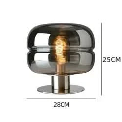 Skanto | Skandinavisk Glass Bordlampe – AuroraForm E27