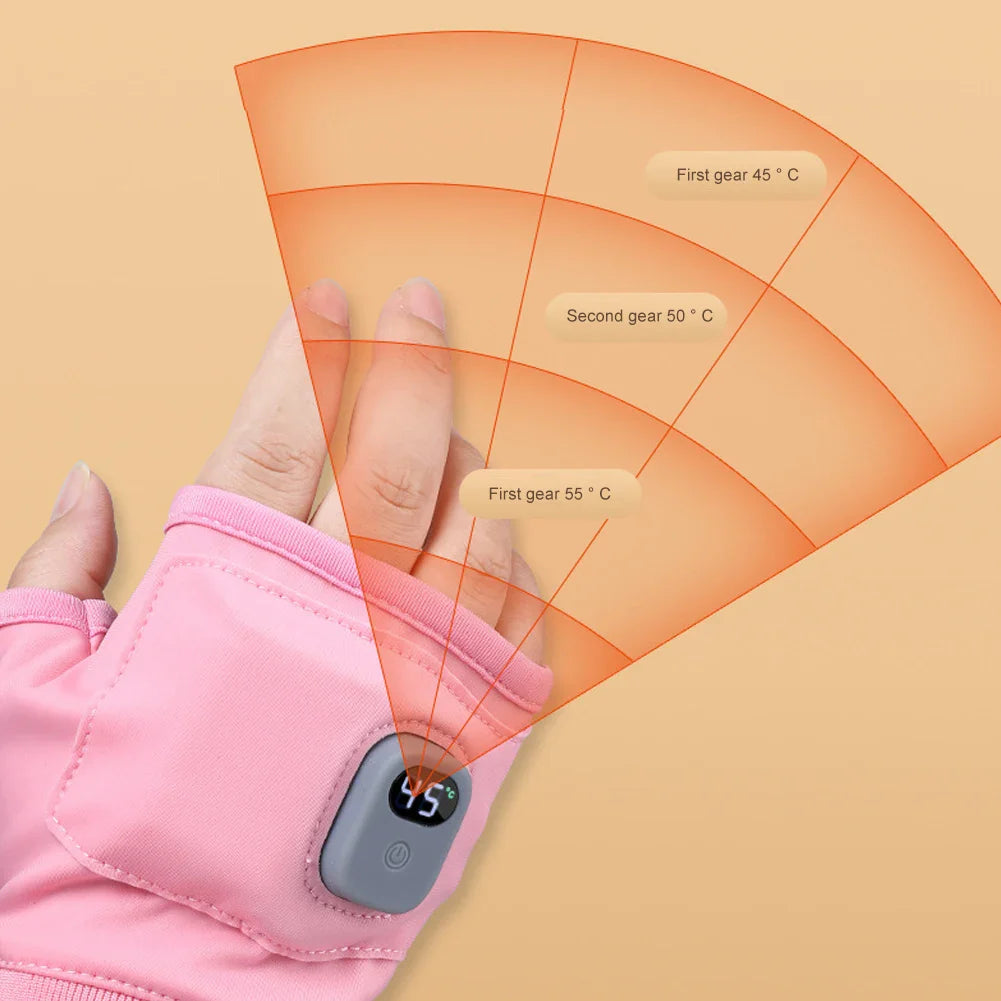 Skanto | ThermoGrip Oppvarmede Hansker | 360° Helhetlig Varme | Oppladbare & Vindproof | Berøringsskjermfunksjon
