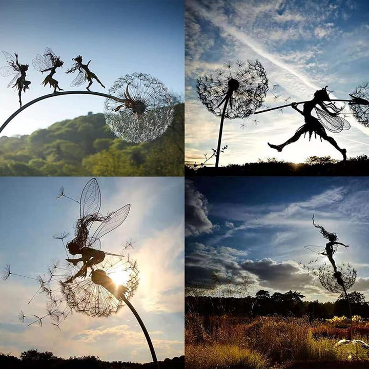 Skanto | Fairy Garden Sculpture | Detailed Metal Decor for Outdoors
