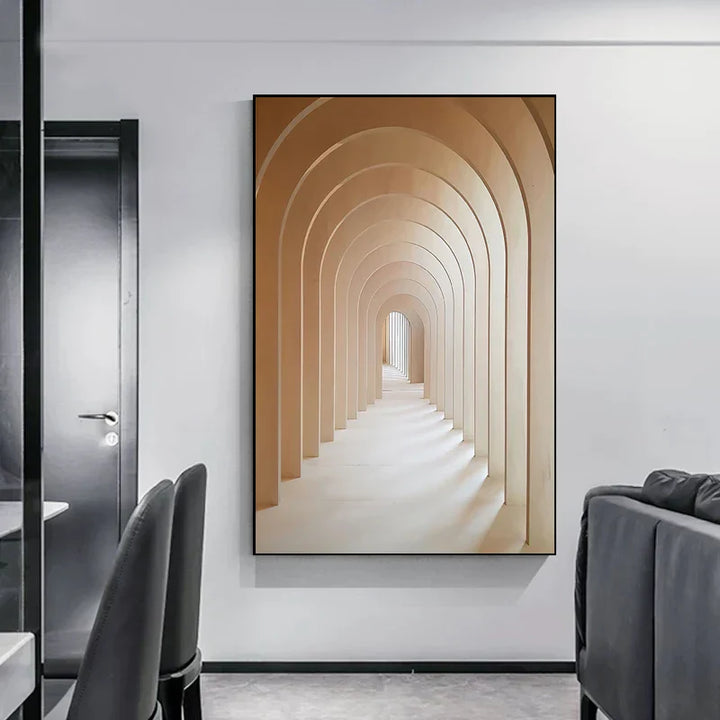 Minimalist Abstract Architectural Wall Art Fine Art Canvas Prints Posters Pictures For Modern Apartment Living Room Home Office Decor | Skanto