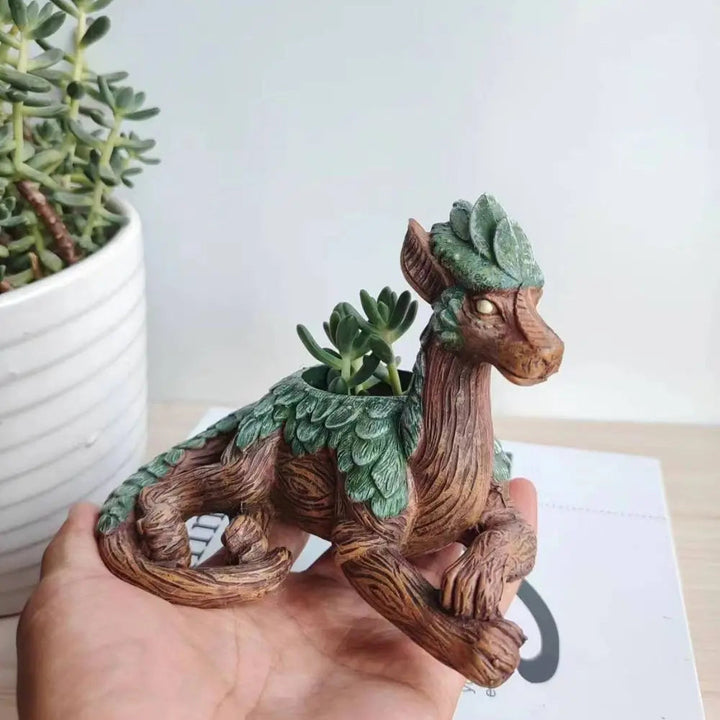 WhimsiDragon Sukkulentplanteboks med Lekent Fantasidesign