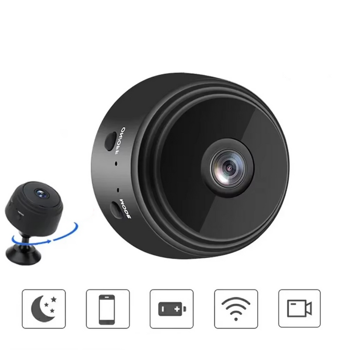 Skanto | Kompakt HD 720P Trådløs Mini Smart Sikkerhetskamera med Mobilovervåkning