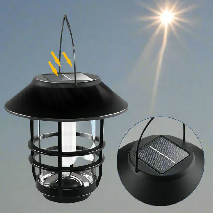 Skanto | Solarmoderne Trådløs Vanntett Blafrende Solflamme Lantern Lys | - WallLant