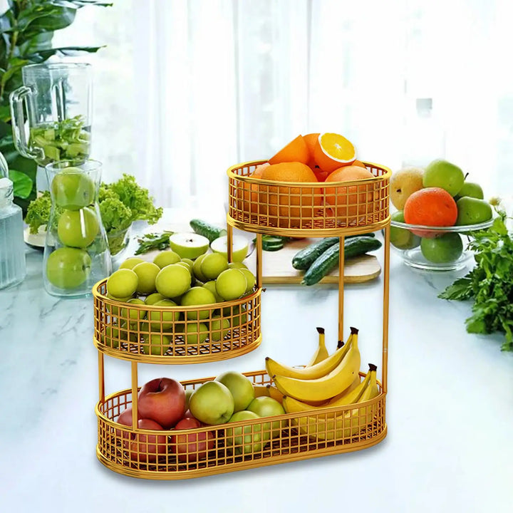 FruitElegance – Metalltråd Kurv for Frukt & Grønnsaker Skanto