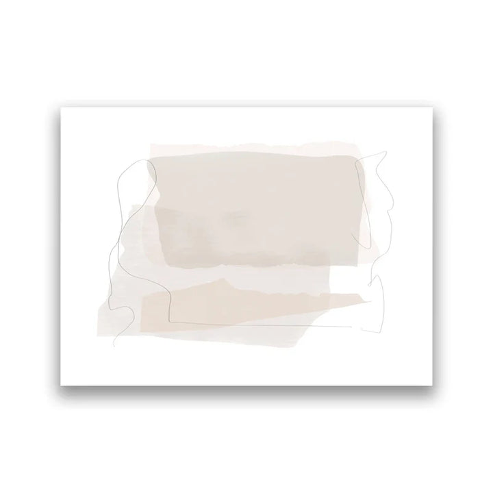 Beige Abstract Line Art Prints Fine Art Canvas Prints Minimalist Images for Modern Apartment Living Room Art for Modern Interiors | Skanto