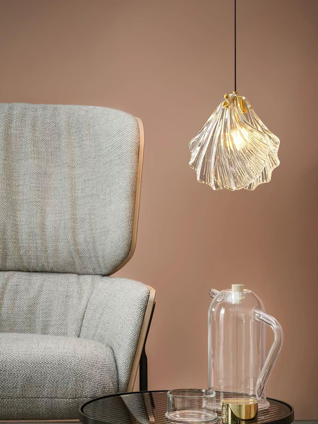 Skanto | Mini Shell Pendant Light – Glass Coastal Design